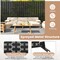 Metal Privacy Screen 72 x 48 Inch Freestanding Fence Panel Indoor Outdoor-Black
